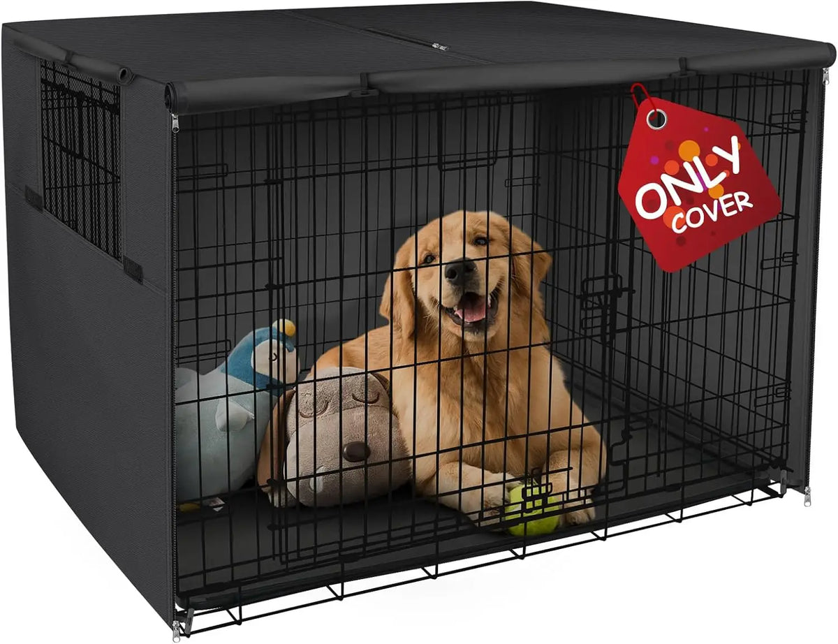 Heavy-Duty Crate Cover for 42 Inch Wire Cages - Black