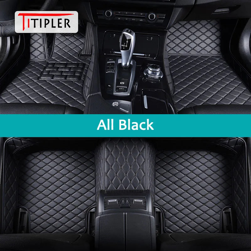 Custom-Fit Leather Car Floor Mats for Ford F-150 2009–2023 (Full Set)