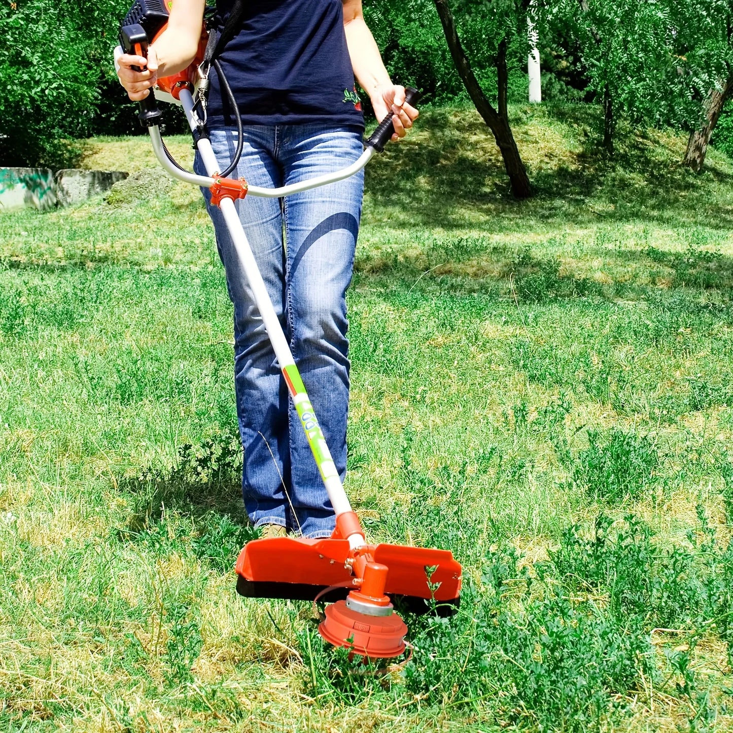 Universal M10 Aluminum Nylon Brush Mower Bump Spool Grass Trimmer 2 Lines Cutter Head Thread Line String Saw Strimmer Garden