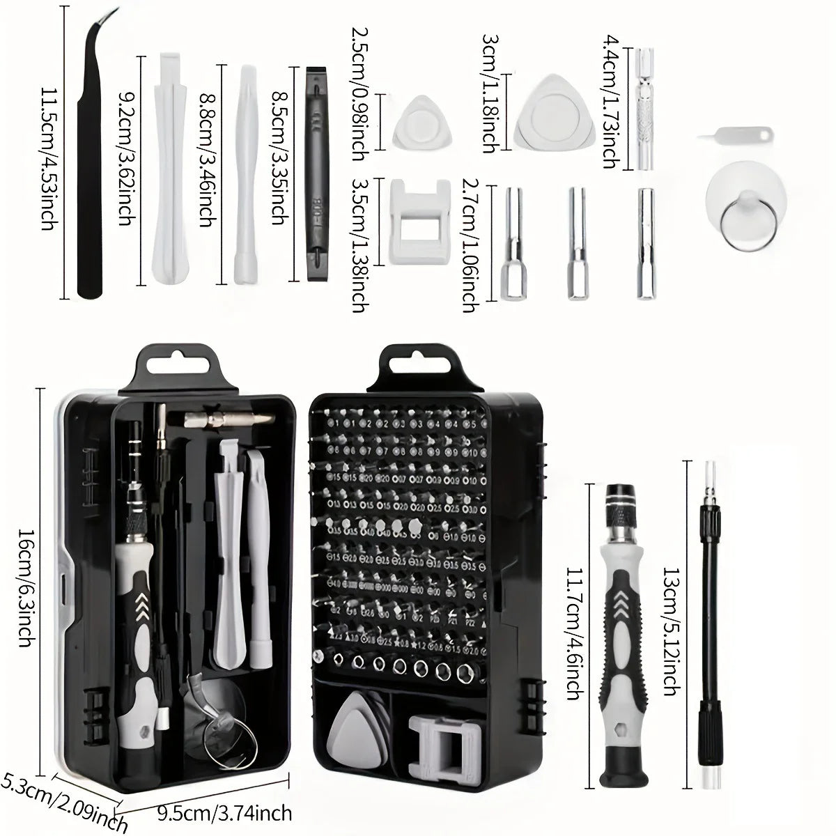 115-in-1 Precision Screwdriver Set — 98 Magnetic Bits for Phone, Laptop and Electronics Repair