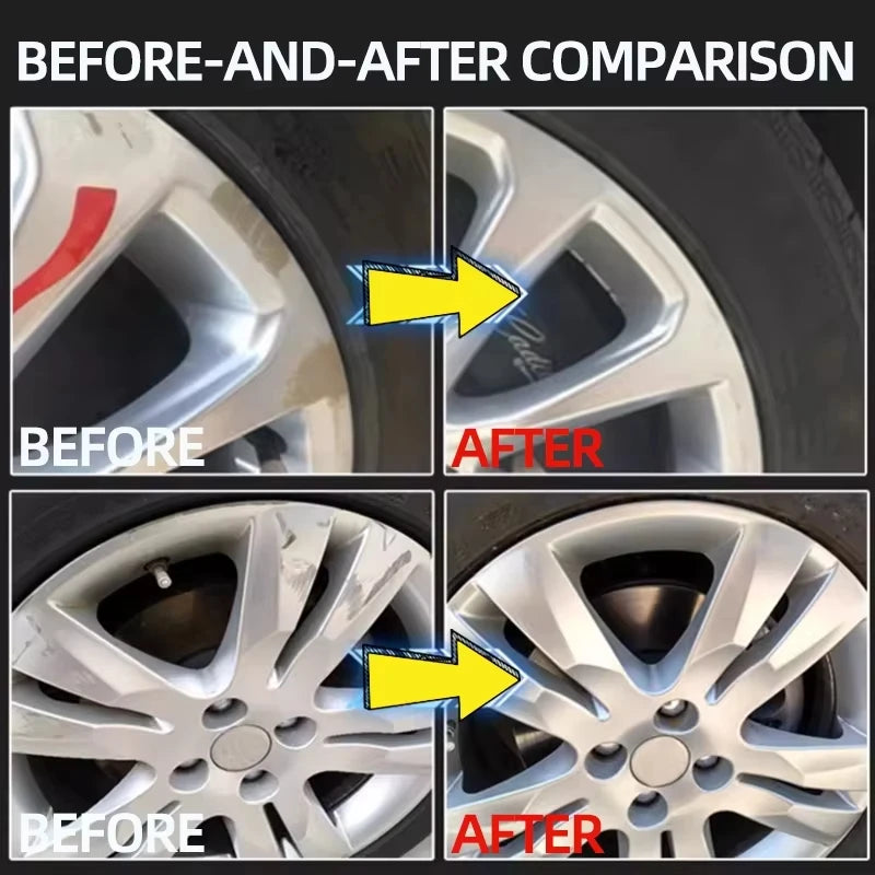 Car Wheel Rim Scratch Refurbishment Paste, Tire Rim Scratch Paint Repair Paste - Black And White Silver Aluminum Alloy Rim/988v*