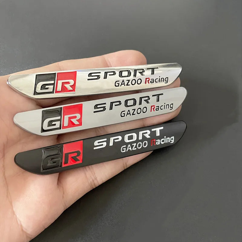 3D Metal GR Sport Gazoo Racing Side Fender Emblem Rear Boot Trunk Badge Sticker For Toyota GR sport C-HR RAV4 Corolla Camry