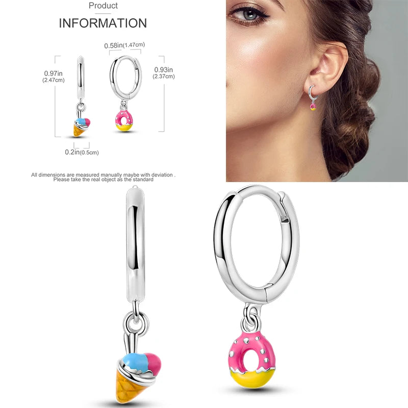 Sparkling Gold Woman Hoop Earrings 925 Sterling Silver Butterfly Colored Zirconium Earrings for Women Jewelry Anniversary Gift