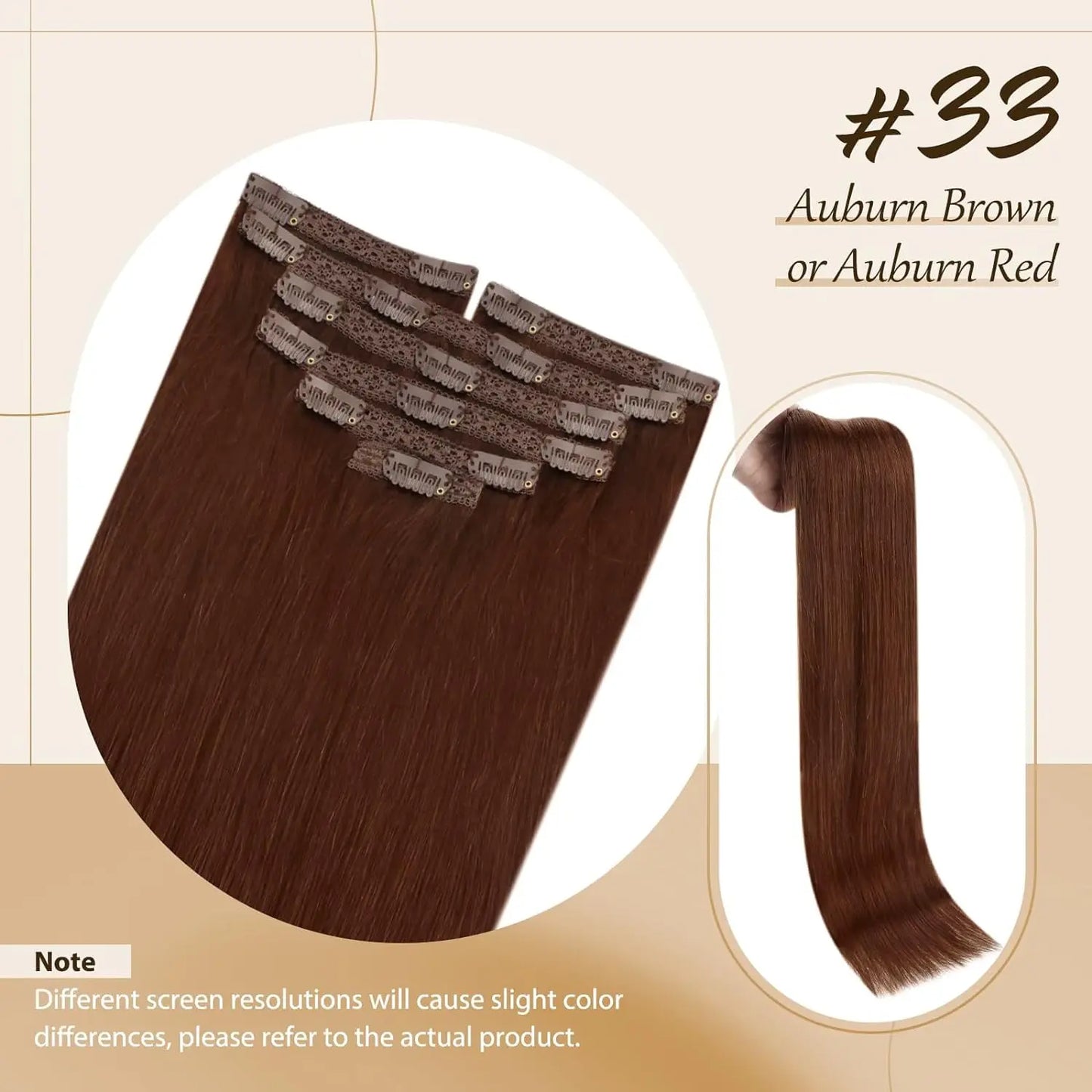 VeSunny Clip in Hair Extension Human Hair Balayage Natural Human Hair Extension Human Hair Clip Extension for Women
