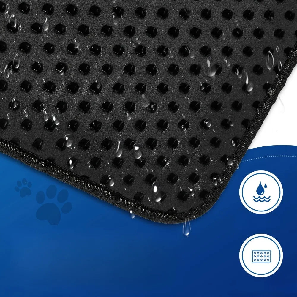 Large Cat Litter Mat 70 x 120 cm - Double Layer Litter Trap – photo 5