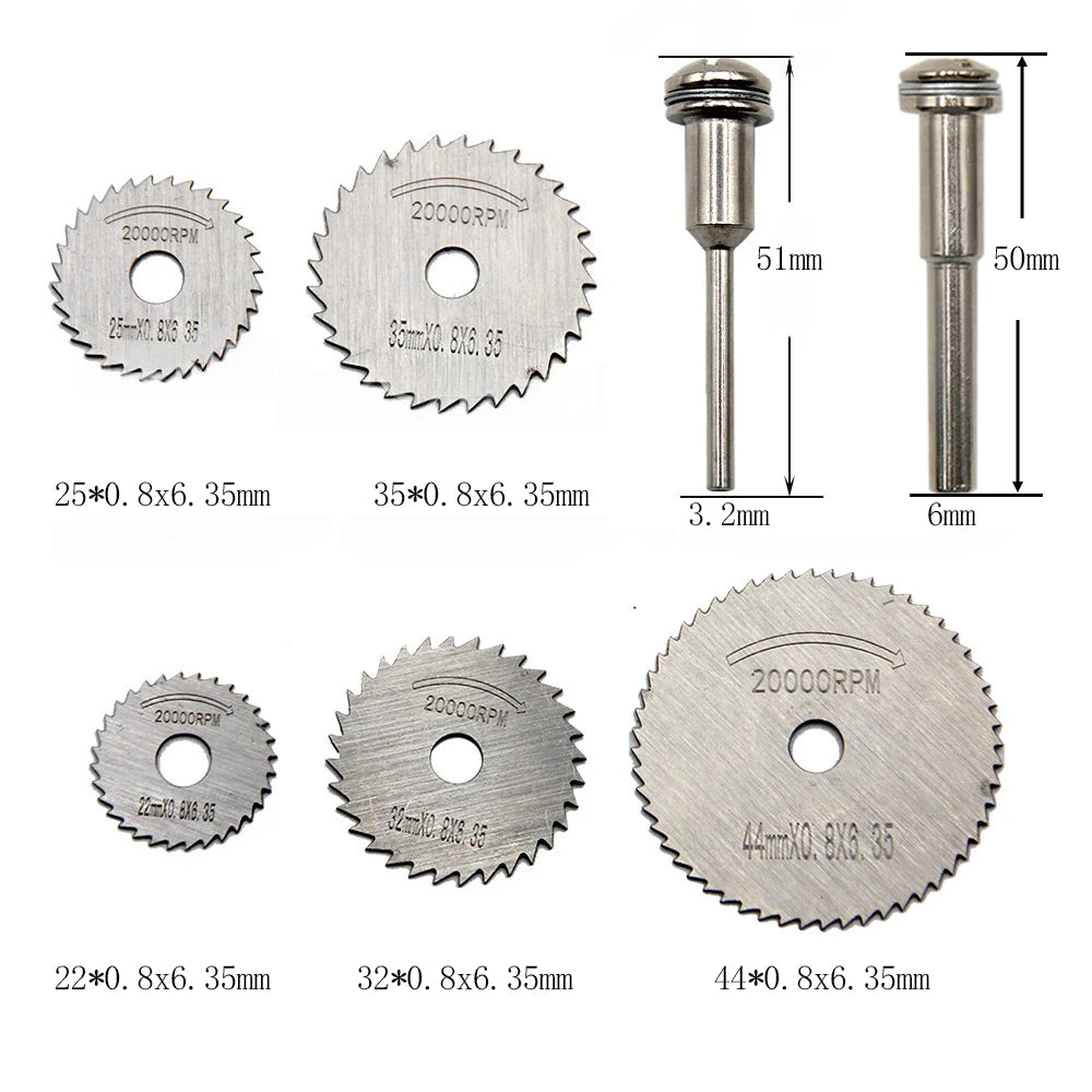 3.2mm/6mm connecting rod hand drill circular saw blade micro electric grinder accessory plastic woodworking metal cutting tool