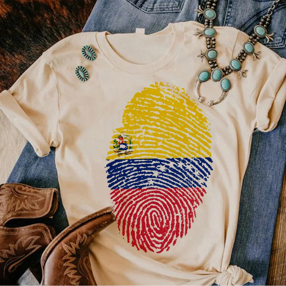 Venezuela tshirt women Japanese funny harajuku top female streetwear funny clothing