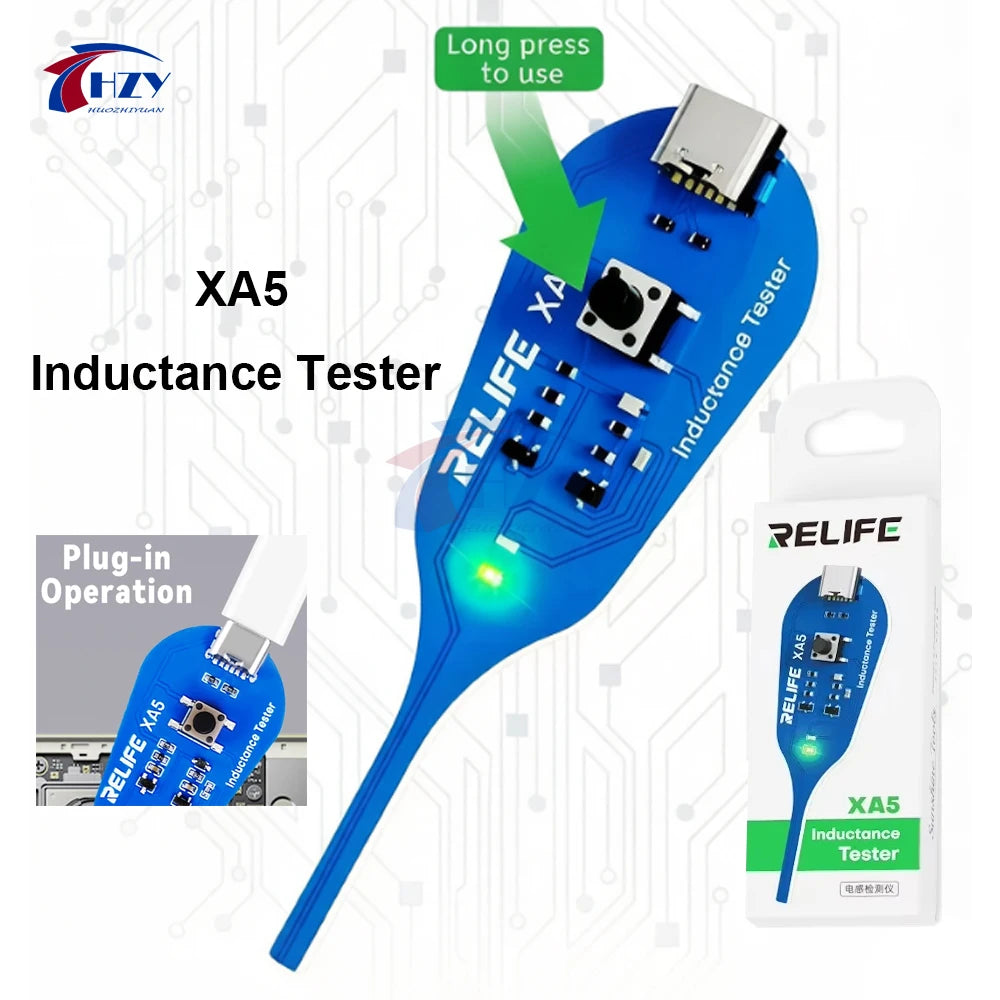RELIFE XA5 Inductance Tester Electromagnetic Non-Contact Fault Detection for Phones PCB Motherboard Repair Diagnostics Tool