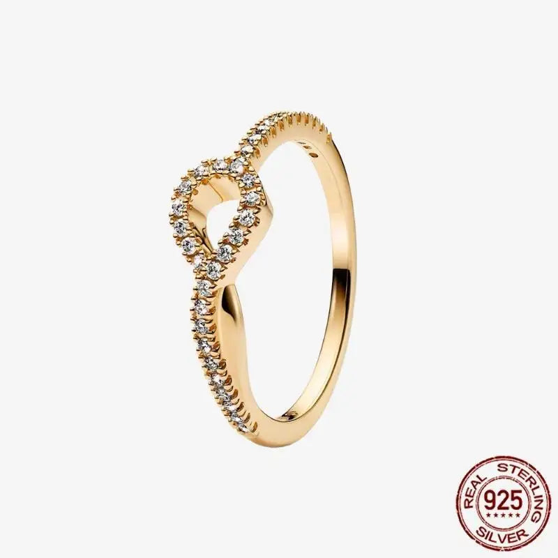 925 Sterling Silver Open Ring Style CZ Paved Heart Butterfly Flower Colorful Gemstone Ring For Women Daily Wear Jewelry Gift