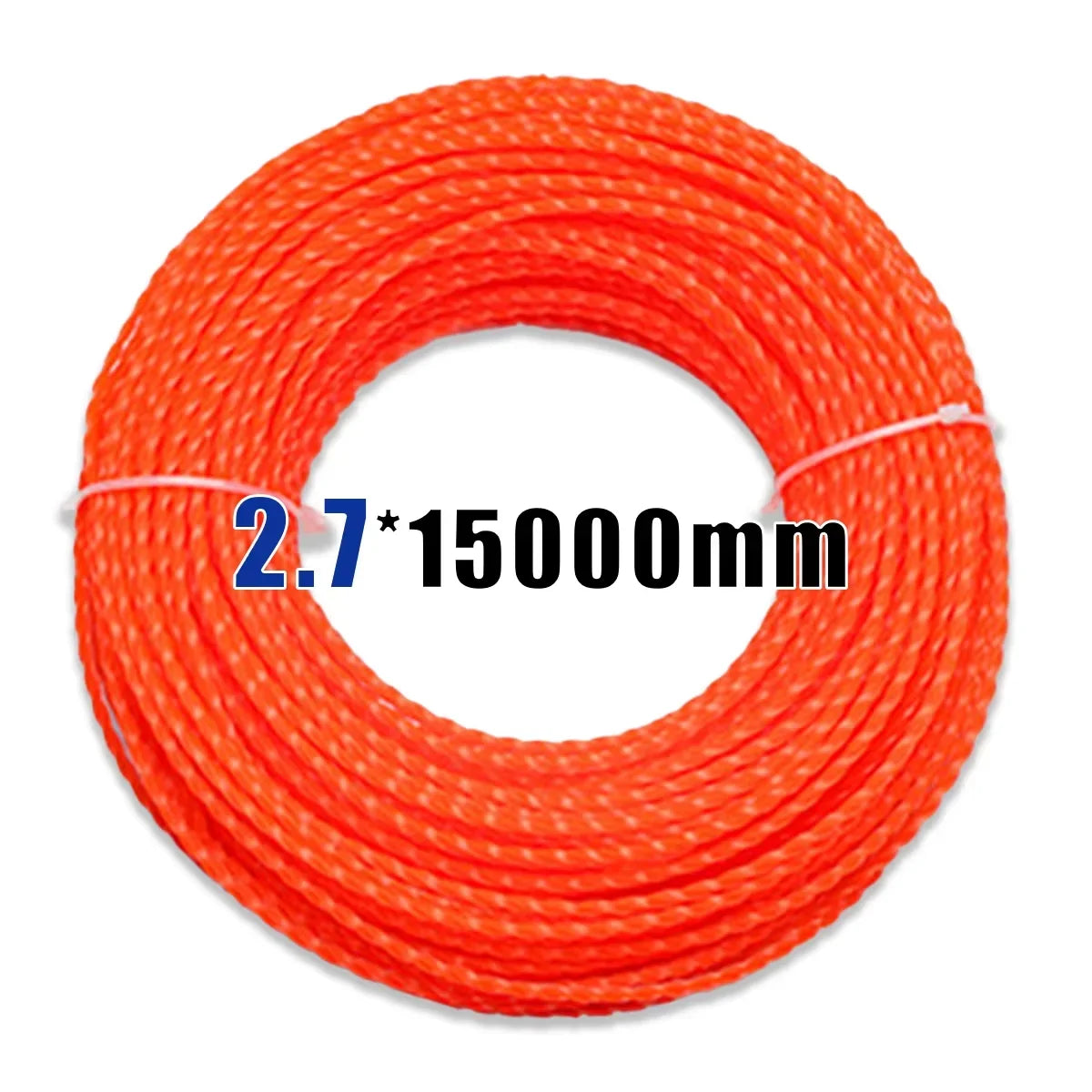 LUSQI 5m/10m/15m*2.4mm/2.7mm/3mm/3.5m/4mm Grass Trimmer Line Nylon Spiral Brush Cutter Rope Lawn Mower Head Accessory