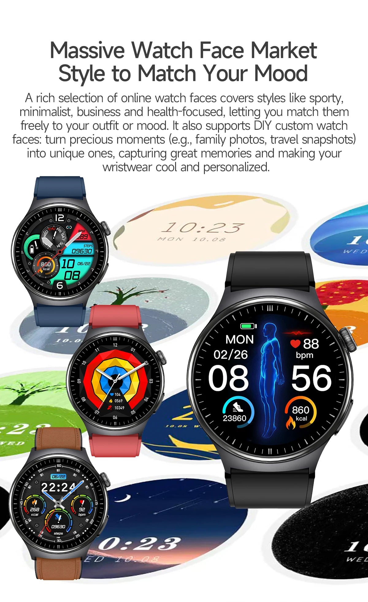 2026 New Accurate Diagnosis ECG Smart Watch Body Fat Blood oxygen BP Health Sport HD AMOLED Screen call Smart watch Men women