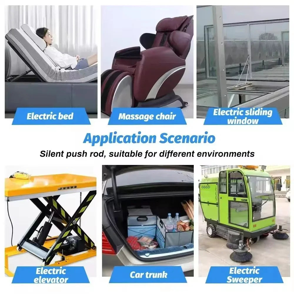Mini Electric Cylinder Push Rod Micro Linear Thrust Actuator DC12V 6.4-188N Reciprocating Motor Remote Automation Mini Elevator