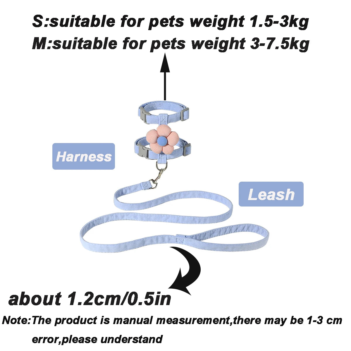 Cat Harness and Leash Set - Adjustable Breathable Walking Vest – photo 6