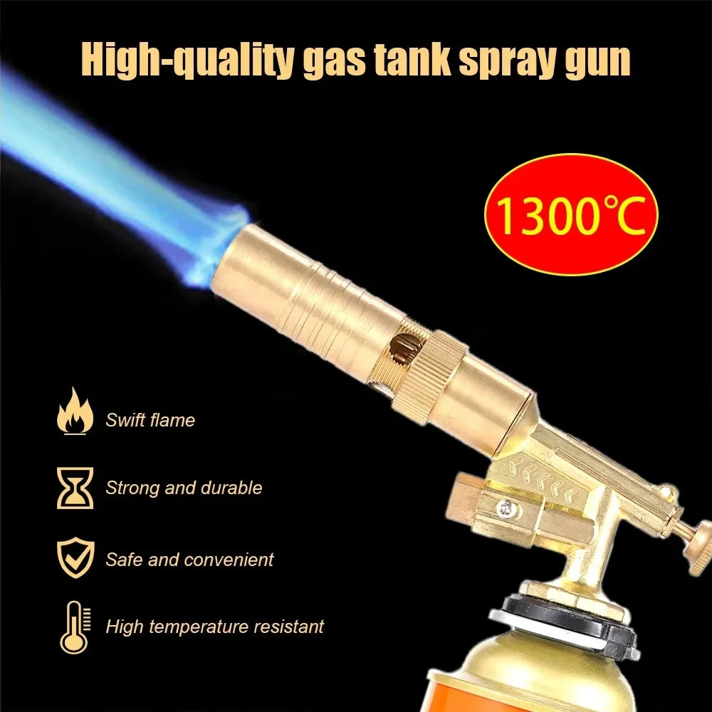 Outdoor Butane Burner Flame Gas Torch for Camping Barbecue Baking Metal Welding Heater Lighter Flame Gun for Cooking