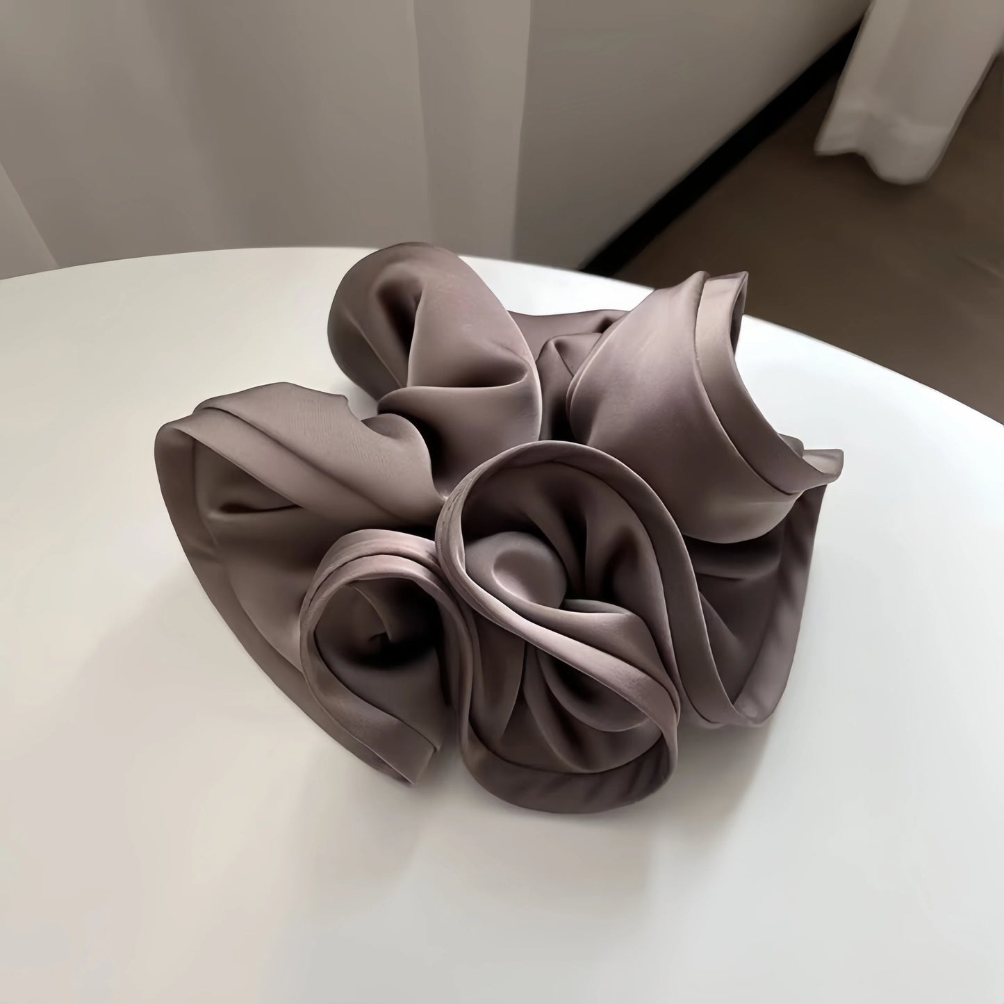 Korean Satin Ribbon Scrunchies – Elastic Hair Ties & Bow Ponytail Accessories for Women (Single & Multi-Pack)