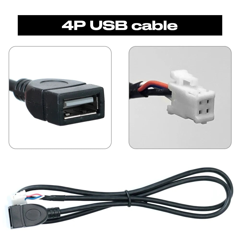 Universal ISO Power Cable, USB, Microphone & GPS Antenna Kit — Car Stereo Install Accessories (Toyota, Nissan, Suzuki)