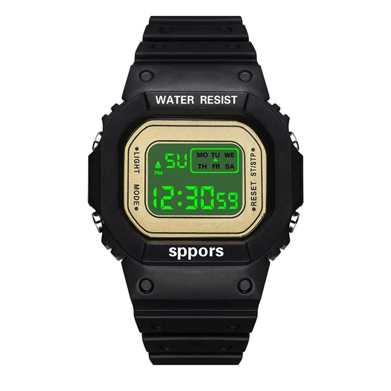 YIKAZE Square Digital Watch – LED Sports Watch for Men, Women & Kids