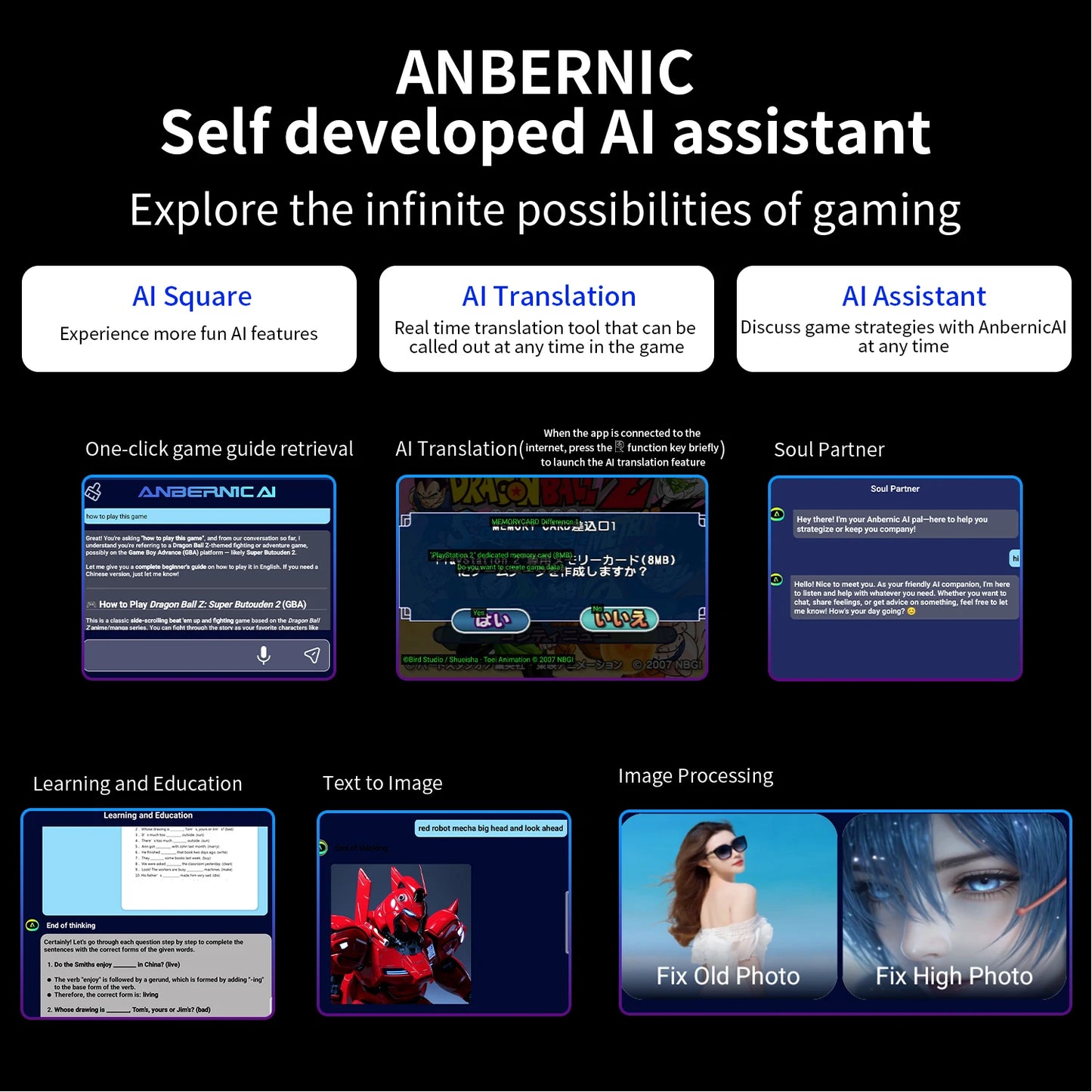 ANBERNIC RG 476H Retro Game Console 4.7-inch LTPS In-Cell display Android 13 Unisoc T820 Processor Video Games RG476H Streaming