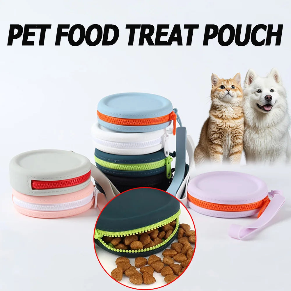 Silicone Treat Training Pouch - Lanyard & Clip Hook