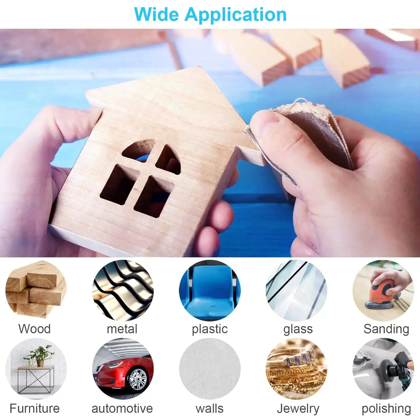 42Pcs Dry Wet Sandpaper Set, 120-3000 Grits, 9×3.6 Inch for Car Polishing, Wood Furniture Finishing & Woodworking Carving