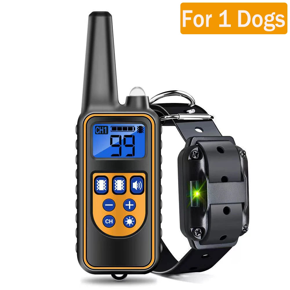 Electric Waterproof Dog Training Collar – Rechargeable Remote Anti-Bark Device | For 1, 2 or 3 Dogs