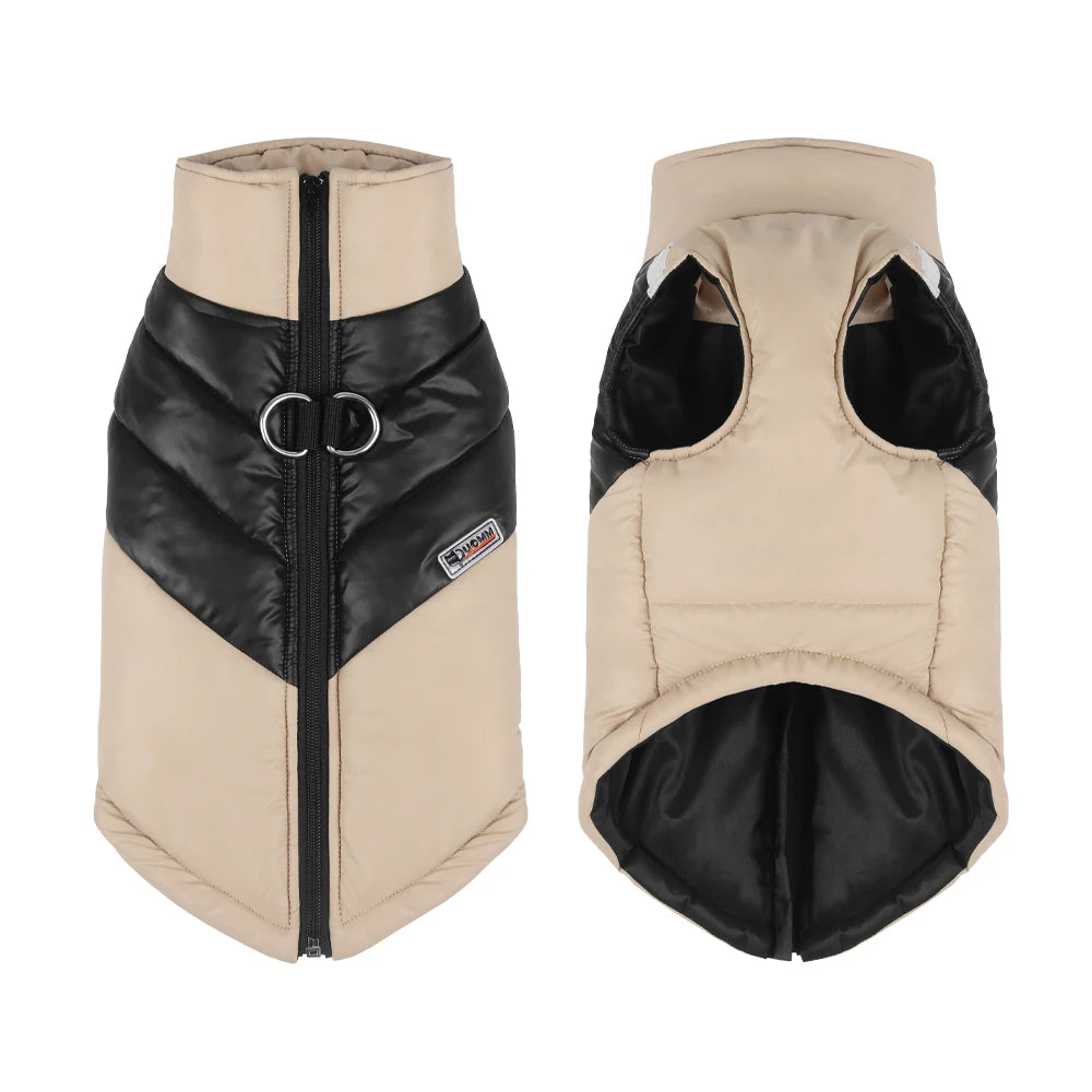 Winter Clothes for Dogs Warm Clothing Labrador Cotton Coat Harnesses Pet Products Clothes for Small Large Dog Reflective Stripe