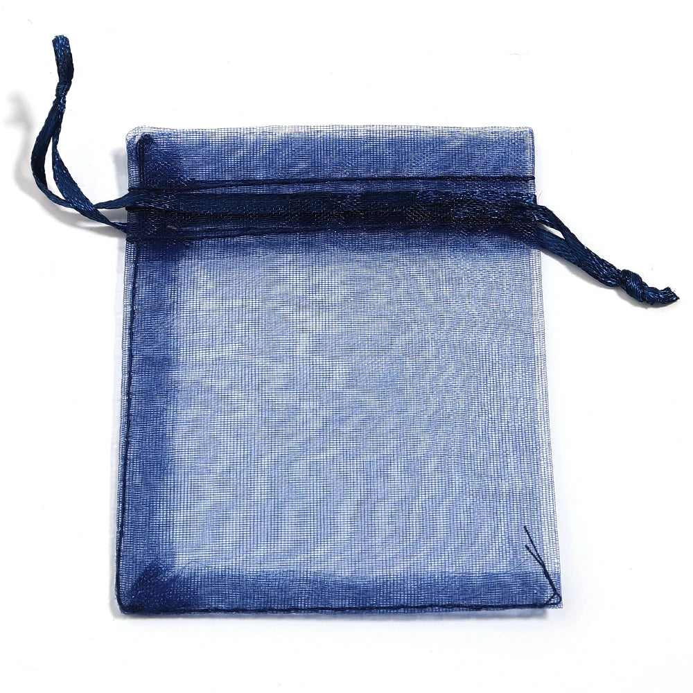 10pcs Organza Gift Bags – Sheer Tulle Mesh Pouches for Wedding Favors, Candy, Jewelry & Party Packaging | Solid Color