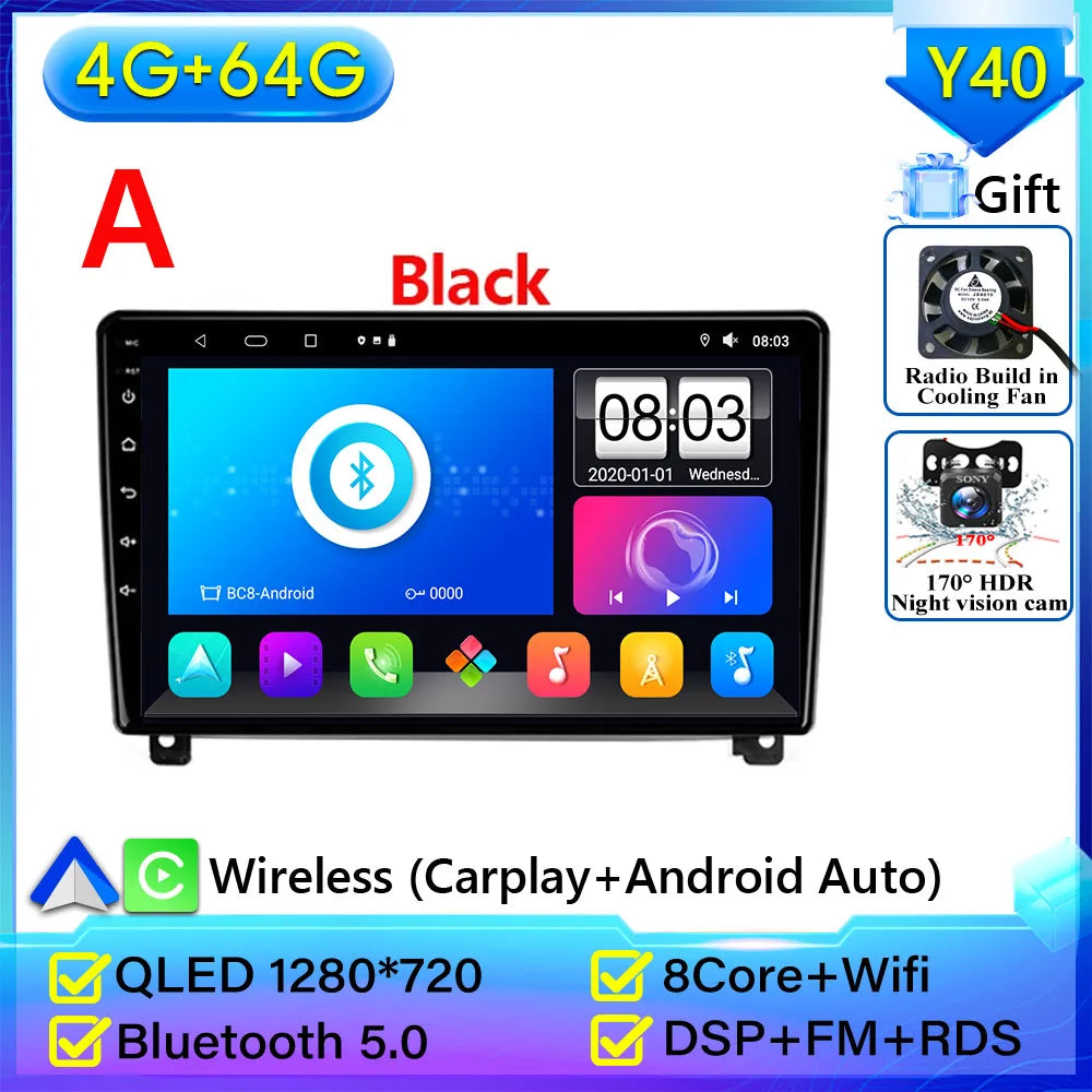 9" Android Car Stereo for Peugeot 407 (2004–2011) — CarPlay, Android Auto, GPS, 2K Display, 4G