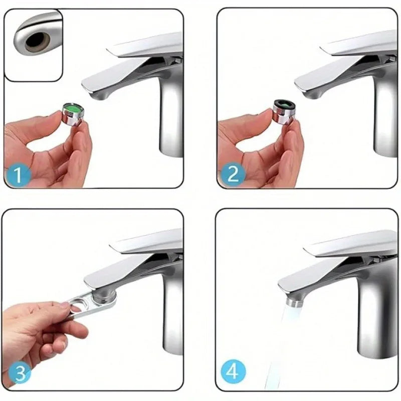 Faucet Bubbler Wrenches - 6 Sizes, Easy-Grip Spout Removal Tool for Kitchen & Bathroom