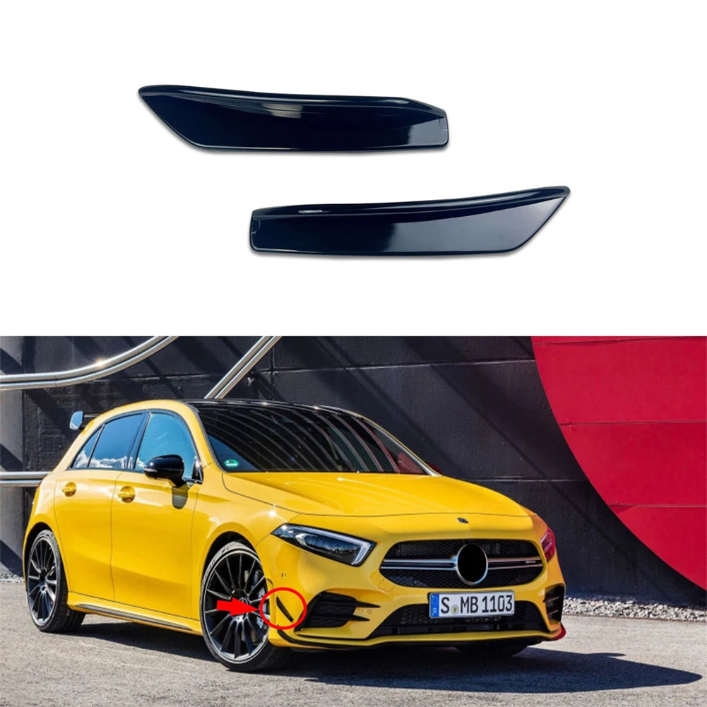For Mercedes Benz A Class W177 AMG A160 A180 A200 A250 A35 2019+ Front Bumper Fog Lamp Side Canards Fins Lip Splitters Air Trim