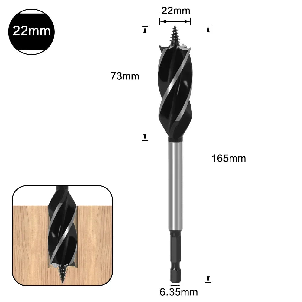 Hole Opener 10-35mm 1/4'' Hex Shank Twist Drill Bit, Reamer Auger Carpenter Joiner broca Drill Bits for Wood  Woodworking Tools