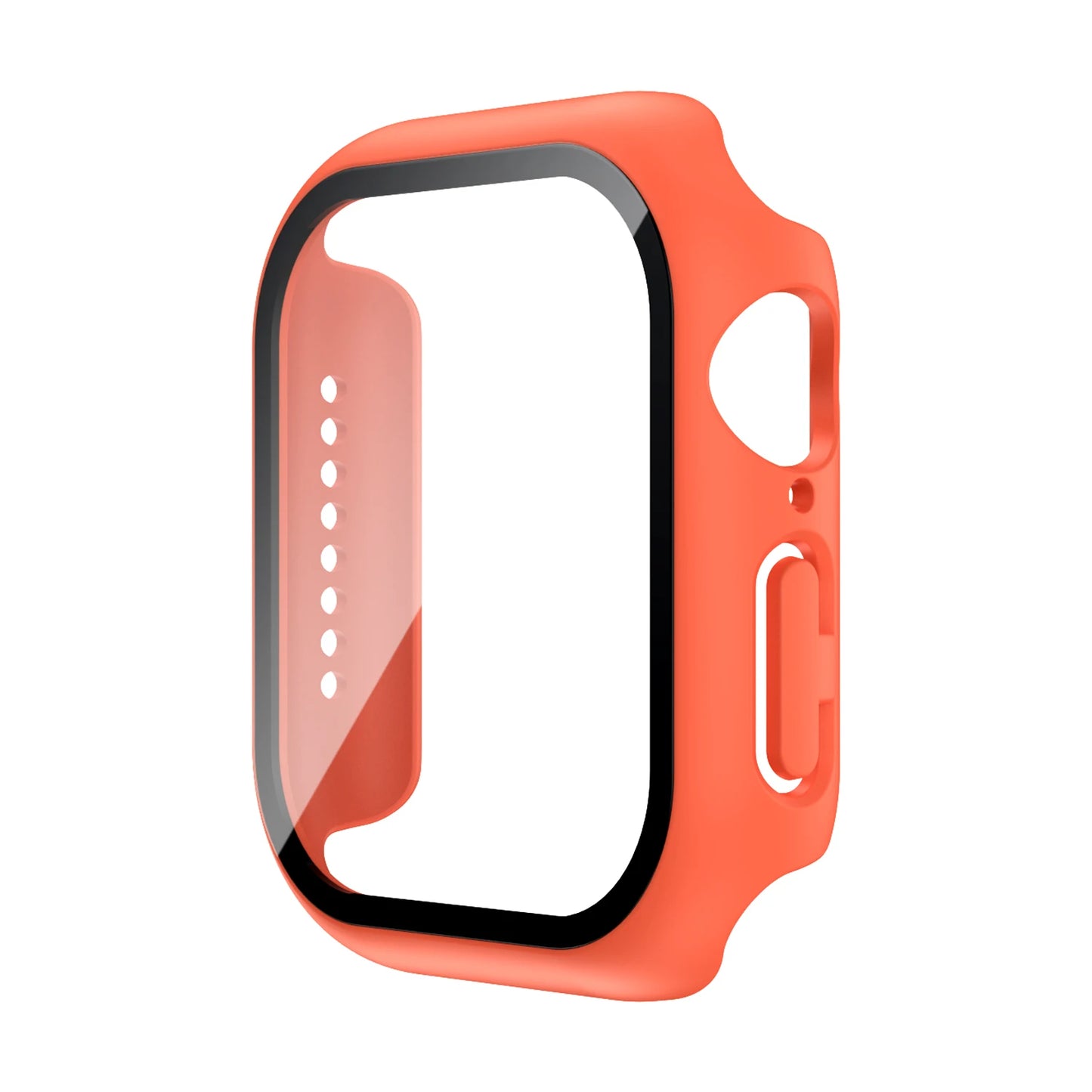 Apple Watch Tempered Glass Case + Screen Protector – Series 1–11, SE & Ultra 2 (38–46mm)