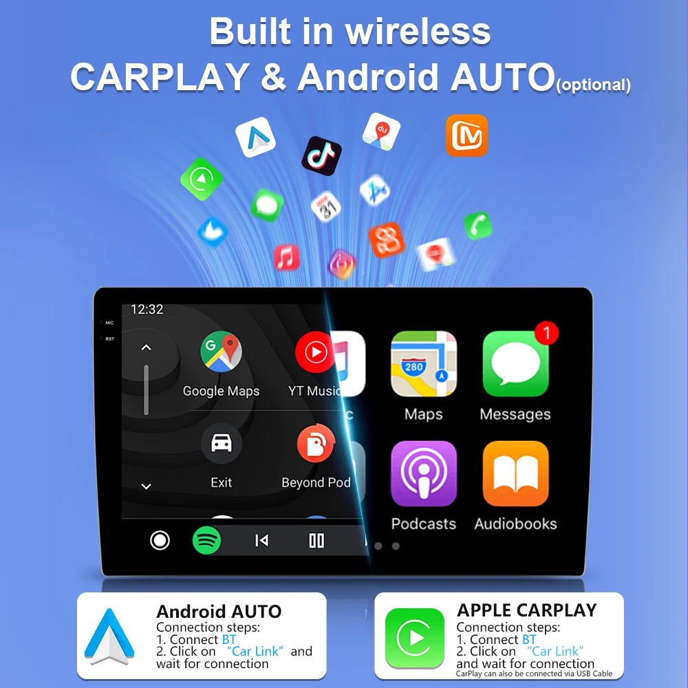 Android 16 Car Radio For Peugeot 206 206CC 1998-2012 Car Stereo Bluetooth 4G Wifi GPS Navigation Screen Wireless Carplay Monitor