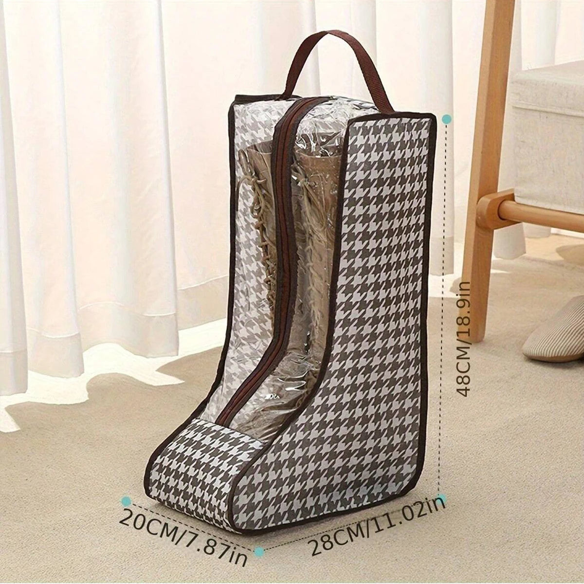 1/2/3/4 Pieces Of Thousand Bird Grid Shoe Storage Bag Transparent Dustproof And Moisture-proof Shoe Boot Protective Cover