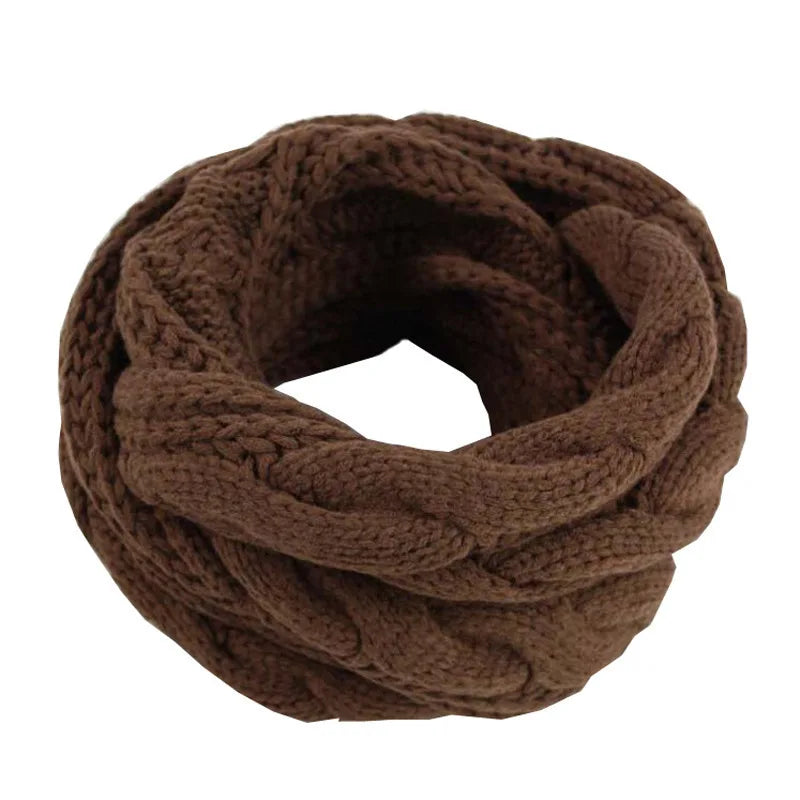 Women's Color Block Knit Loop Scarf - Circle Infinity Winter Scarf - photo 7
