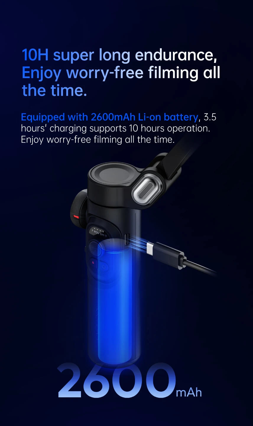 AOCHUAN 3-Axis Handheld Gimbal Stabilizer SmartXE for Smartphone for iPhone Android AI Face Tracking Tk Vlog
