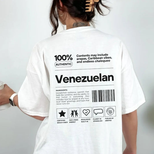 Funny Made in Venezuela Shirt Hispanic Heritage Month T-Shirt Venezolana Latina Unisex Tshirt Venezolano Pride Women Men Tops