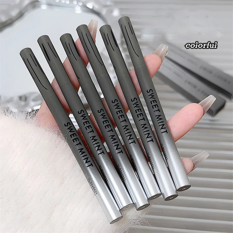 Silky Long-lasting Eye Liner Pencil  Eyeliner Pen Natural Matte Wine Red Eyeliner Easy To Color Waterproof Eye Make Up Cosmetics