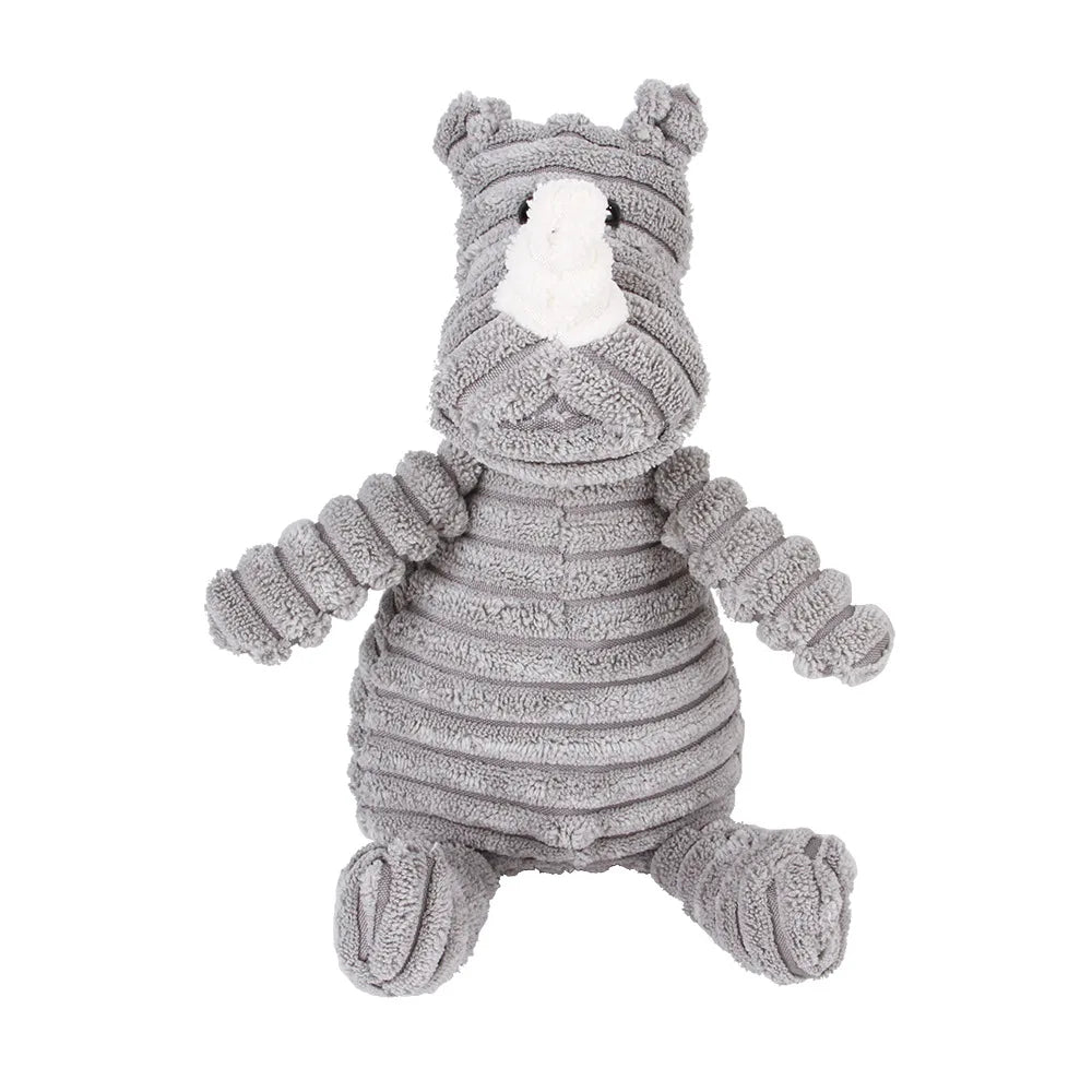 Squeaky Plush Chew Toy for Dogs, Animal Shapes