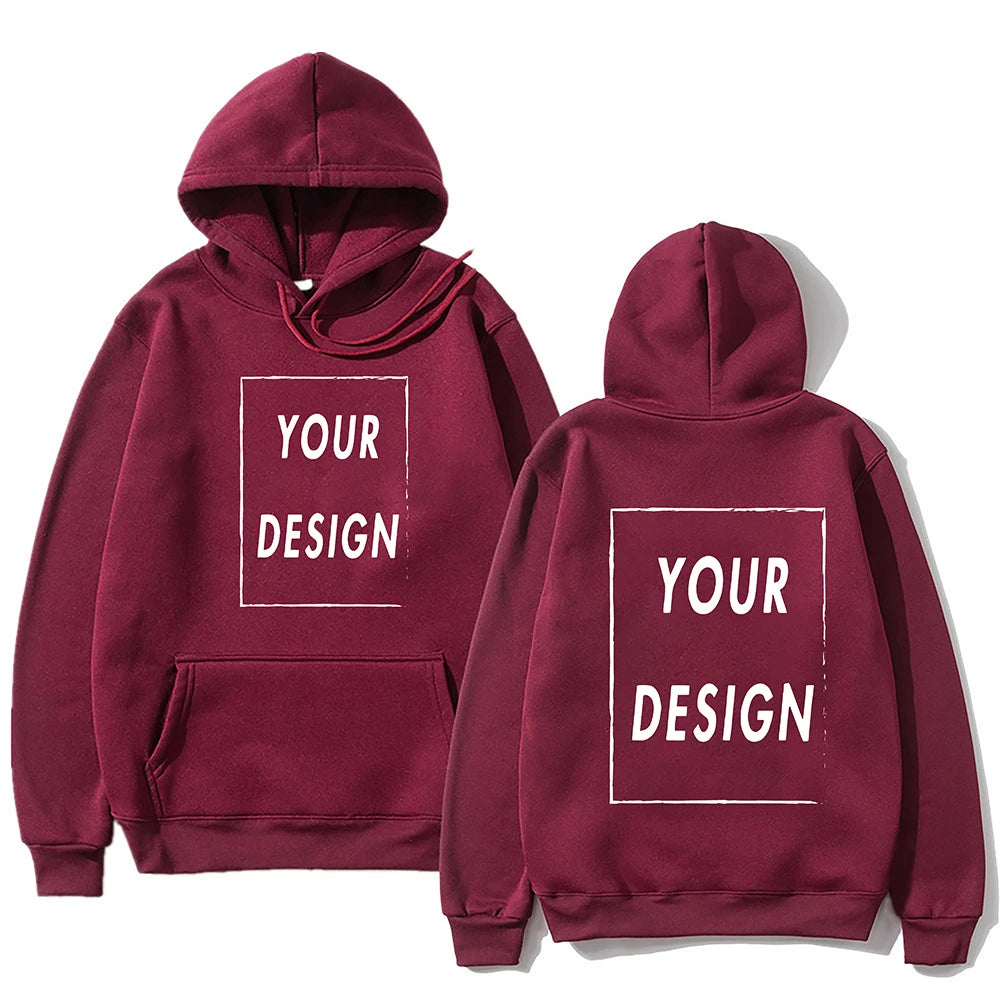 Custom Print Hoodie, Add Your Own Photo or Logo