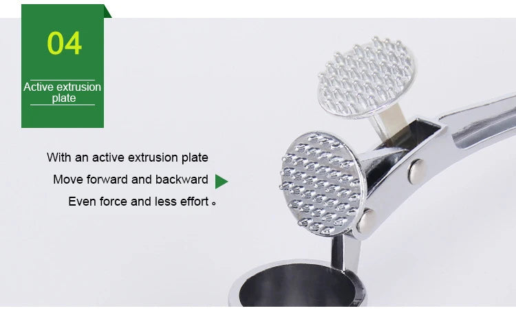 Stainless Steel Garlic Masher & Ginger Grinder – Manual Kitchen Extruder Tool | Vegetable Press