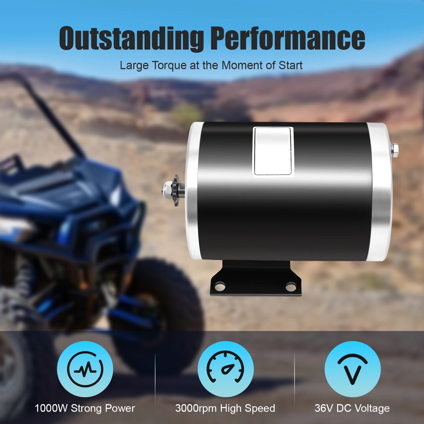 MY1020 1000W 36V Brushed DC Electric Motor For Mini Bike Quad Go-Kart E-Bike DIY