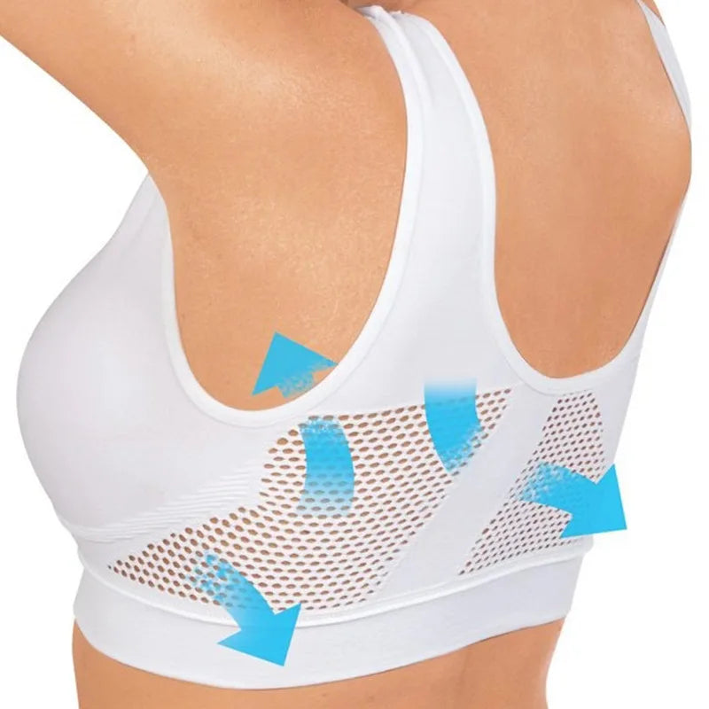 Breathable Women's Tops Hollow Out Bras Gym Running Fitness Yoga Bra Sportswear Padded Push Up Sports Tops Underwear Women Bra