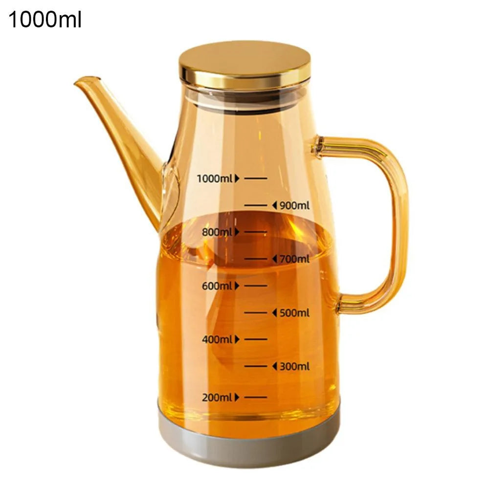 Glass Oil Bottle with Drip-Free Spout - 600 to 1000ml, Amber or Clear - photo 10