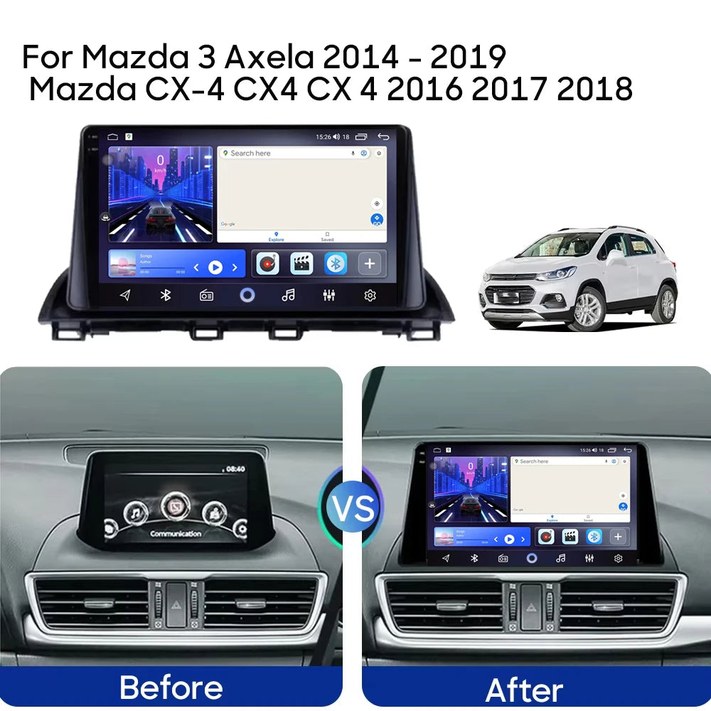 Android Car Stereo for Mazda 3 Axela (2014–2019) — CarPlay, Android Auto, GPS Navigation, Multimedia