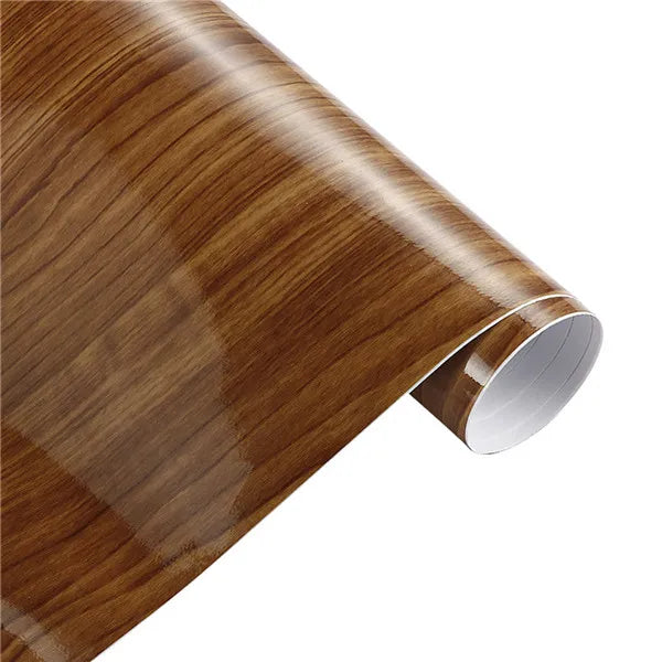30*100cm Glossy Wood Grain Vinyl Film Decal Auto Foil Textured Waterproof Adhesive Home Furniture Car DIY Stickers Accessories