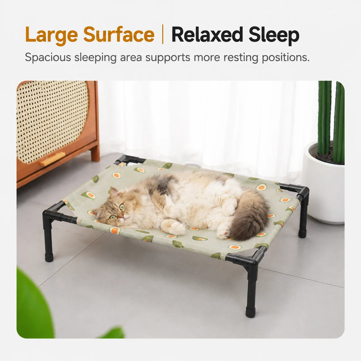 Elevated Pet Camping Bed - Foldable Hammock Cot for Small Pets - photo 4