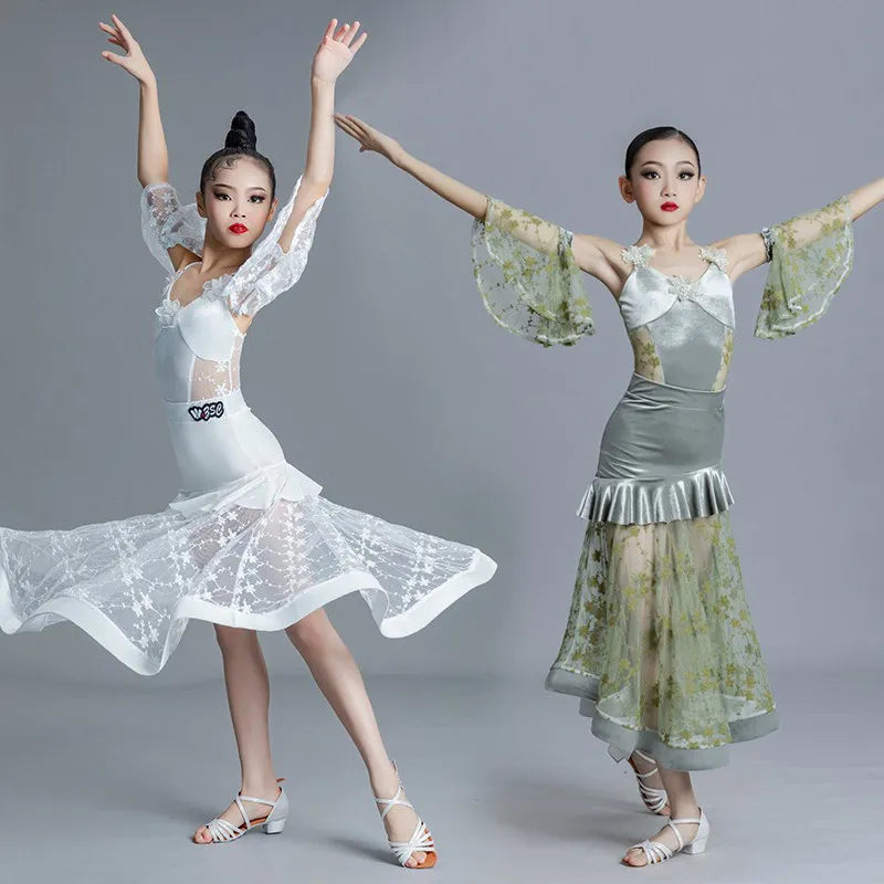 Girls national standard modern dance dress