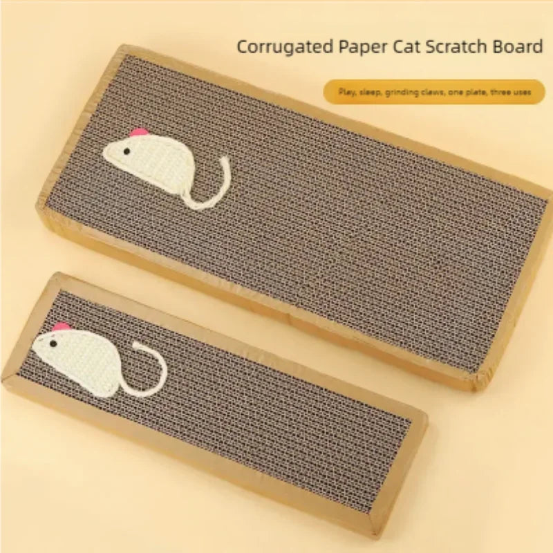 Pet Cat Scratching Board Cardboard Mat Scraper Grinding Claw Toy Cat Scratcher Furniture Protector Essential Cat Accessories