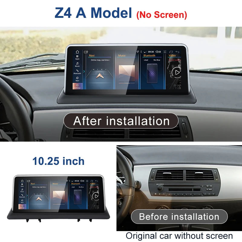 10.25" Car Stereo with Apple CarPlay & Android Auto, Compatible with BMW Z4 E85 E86 E89 (CIC/NBT)